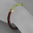 "Green-Red Berry" Peridot Granat Armband vergoldet