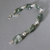 "Shimmering Green Angel" Serafinit Silber Armband