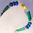 "Night Blue Green Wood" Azurit Malachit Armband vergoldet