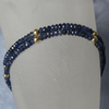 "Night-Star Dream" 2-reihig transparentes Saphir Armband 585 Gold