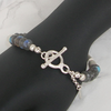 "Blue-Green Ring" Labradorit Silber Armband