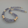 "Purple Blue Brillance" Tansanit 585er Gold Collier