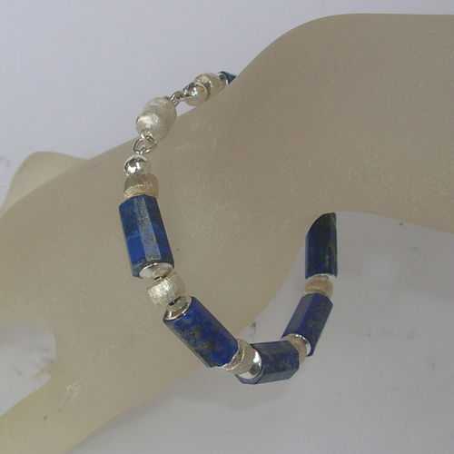 "Blue Silver Heaven" Lapis Lazuli Armband