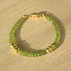 "Green Faceted Star" Peridot Silber Armband